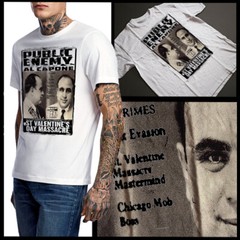 Chicago boss Mugshot T-Shirt Italian Mob Boss gangster Most wanted Cotton Tee