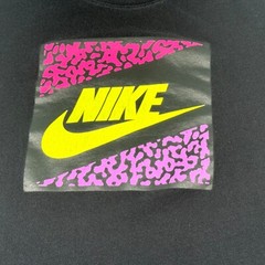 Nike Shirt Adult Large Black Big Swoosh Athletic Sports Outdoors Workout Mens