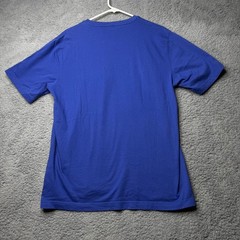 Lands End Super T Shirt Men’s Large Blue Short Sleeve Henley