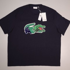 NWT Lacoste Relaxed Fit Oversized Crocodile T-Shirt Blue Cotton Mens 3XL