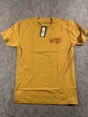 NWT Fasthouse Mixin’ Antique Gold T-Shirt “High Octane Gas & Haulin Ass” NEW