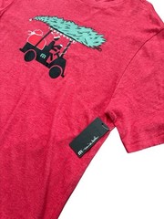 Travis Mathew Men’s Red Holiday Christmas T-Shirt Size Medium Golf Beer NWTS