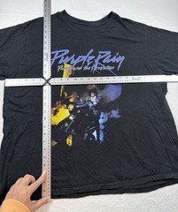 Vintage PRINCE and The Revolution PURPLE RAIN T-Shirt Adult Size 2XL Black