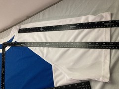 Men’s 5XL Big KingSize Island Swim Shirt Raglan Sleeve in Royal Blue & White