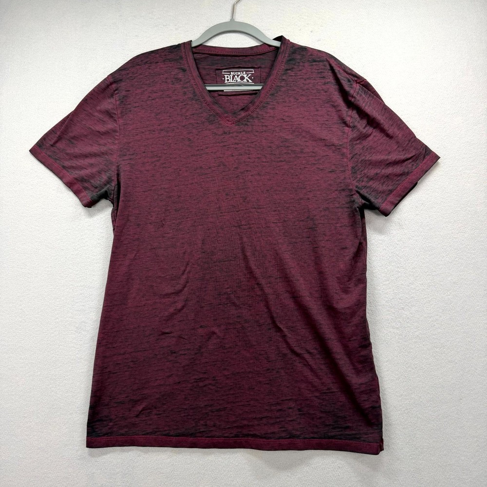 Buckle Black T-Shirt Mens XL Burgundy Black Heather Everyday Performance Active