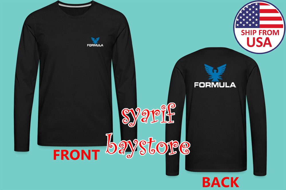 Formula Boats Speed Powerboat Automotive Men’s Black Size S to 3XL