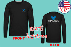 Formula Boats Speed Powerboat Automotive Men’s Black Size S to 3XL