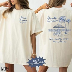 Custom Family Vacation 2026 Shirts Personalized Matching Beach Trip Tee