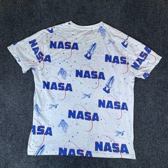 Chemistry NASA T-Shirt Men 2XL White Blue Astronaut Space Shuttle Graphic Cotton