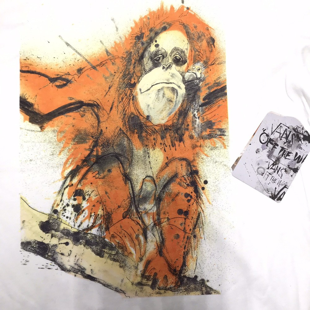 Rare RALPH STEADMAN Vans Off The Wall T SHIRT M Orangutan Fear And Loathing