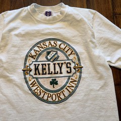 Kelly’s Westport Inn Kansas City Shirt Mens Large White Irish Pub Bar MV Sport