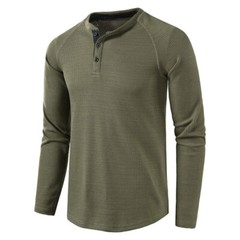 Zonbailon men’s t-shirt solid color breathable men’s bottomed shirt long sleeve