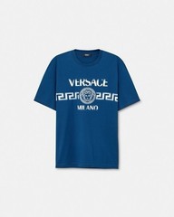 Authentic Versace Medusa Glitter Compact Cotton Jersey Graphic T-Shirt LARGE NEW