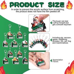 Dumpster Fire Response Team Gift 50 PCS, Emotional Support Acrylic Keychain Vet