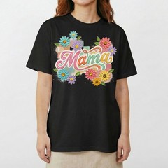 Pastel Mama Flower Retro Vintage Mothers Day T-Shirt Colorful Spring Tee