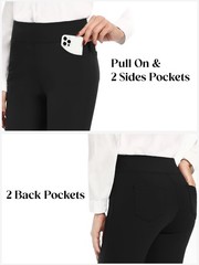 SEVEGO Tall Women’s Bootcut Dress Pants 35″ Inseam, High Waist Stretch Work P…
