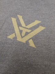 Vortex Optics Mens Large Graphic T-Shirt Gray Heather Distressed Logo Tee