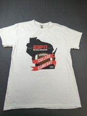 Gildan Heavy Cotton ESPN Wisconsin College Game Day 2022 T-shirt White M M SS