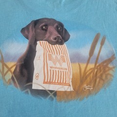 Magellan Whataburger Collab 2XL Black Lab Blue T-Shirt Outdoor USA Good Dog !