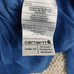 Carhartt Pullover Men’s 2XL Blue Force Extreme 1/4 Zip Long Sleeve 102586 T744