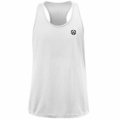 NELEUS ‘Dry Fit Logo Muscle’ Mesh Tank Top Men’s S Gym Workout Exercise WHT NEW!