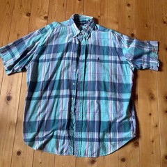 Ralph Lauren BLAKE 2XL Cotton Check Shirt Short Sleeve For 14Y+ Japan