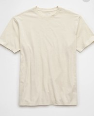 American Eagle Men’s Super Soft Lived In T-Shirt With Icon Size Large Cream