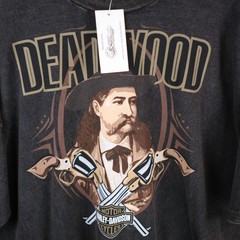 Vintage Harley Davidson Deadwood Faded Black T-Shirt XL NWT