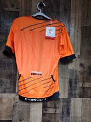 Castelli Rosso Corsa Cycling Jersey 2XL Orange Special Edition Made in Romania