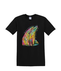 T-Shirt S to 2XL 3XL – NEON DOLPHIN sealife nautical adult
