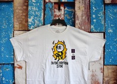 Men’s I’m Fine Stick Man Graphic Tee Short Sleeves 2XLARGE White NEW