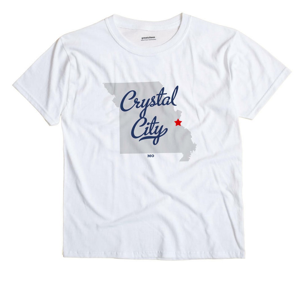 Crystal City Missouri MO T-Shirt MAP
