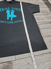 Vintage Single Stitch Shirt Cowboy Real Men Dont Line Dance 90s DEADSTOCK XL