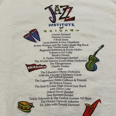 Vintage 1993 Chicago Jazz Music Festival Art Shirt Medium 19×28 Saxophone