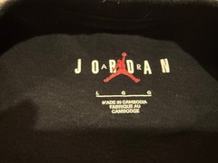 Nike Air Jordan Graphic T Shirt Black Sneakers Clouds Jumpman Logo Size L