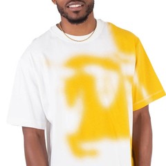 Burberry Ekd Two-Tone Crew Neck Cotton T-Shirt, Size Small