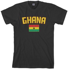 Threadrock Men’s Ghana Flag T-shirt Ghanaian Accra Soccer