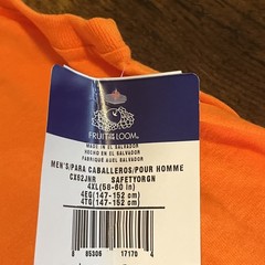 Fruit of the Loom Men’s Tee Shirt Short Sleeve 100% Cotton 4XL – NWT – Lot of 6