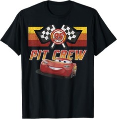 Disney Cars McQueen Pit Crew Red T-Shirt Size S – 5XL Gift For Friends