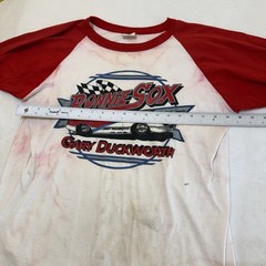VTG 80s Ronnie Sox Drag Racing T Shirt 3/4 Sleeves Sz M Cal Cru Distressed