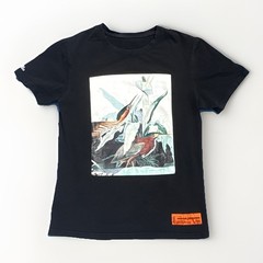 Heron Preston Green Heron Graphic T-Shirt Black Cotton Streetwear Size S/M