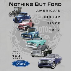 Joe Blow T’s Nothing But Ford Trucks Men’s Ice Gray T-Shirt America’s Pickup
