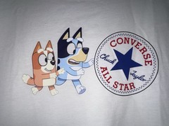 Converse Bluey Bingo All Star Men’s White Cotton Graphic T-Shirt Size M