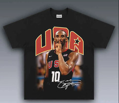 USA Kobe Vintage Style T Shirt 100% Cotton Basketball Star Tee