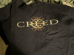 Vintage Creed Shirt Mens XL Navy 90s Band Tee Music Human Clay Concert Tour USA