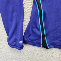 Champion Double Dry Shirt Mens Size Medium Blue Long Sleeves V-Neck Active Top