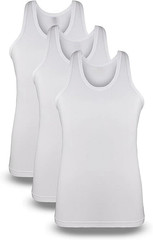 Men’s Tank Top 6 Pack 100% Cotton A-Shirt Wife Beater Undershirts Size S-4XL