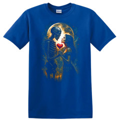 Skeleton Love Romantic Moonlight Halloween T Shirt Gothic Vampires Tee
