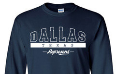 Dallas Texas State T-Shirt Long Sleeve Graphic Tees Unisex Apparel