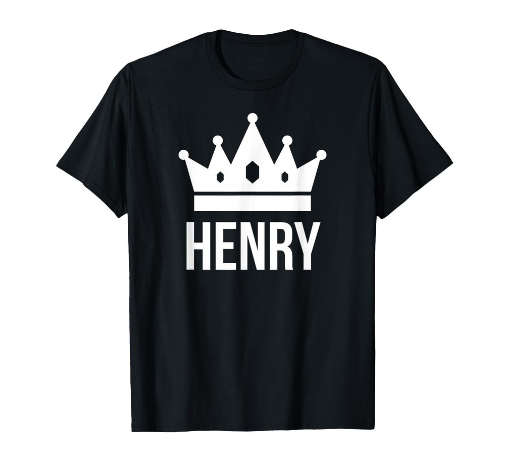 Henry Name Shirt for Men – King Prince Crown Design T-Shirt